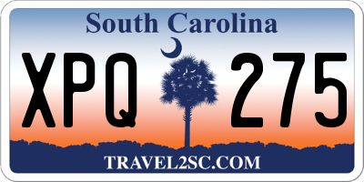 SC license plate XPQ275