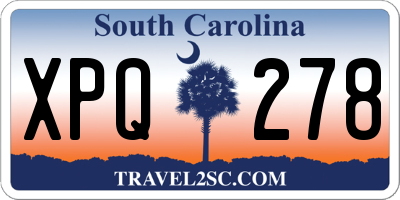 SC license plate XPQ278