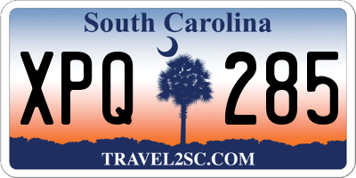 SC license plate XPQ285