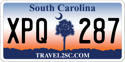 SC license plate XPQ287