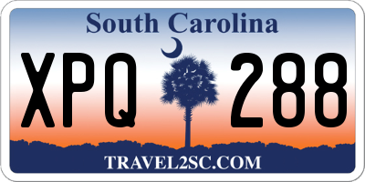 SC license plate XPQ288