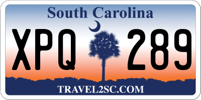 SC license plate XPQ289