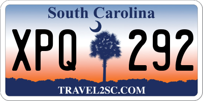 SC license plate XPQ292