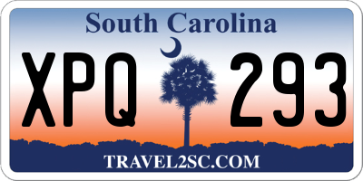 SC license plate XPQ293