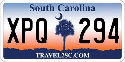 SC license plate XPQ294