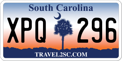 SC license plate XPQ296