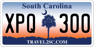 SC license plate XPQ300