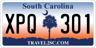 SC license plate XPQ301