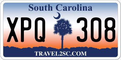 SC license plate XPQ308