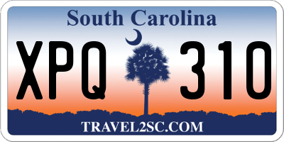 SC license plate XPQ310
