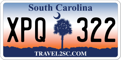 SC license plate XPQ322