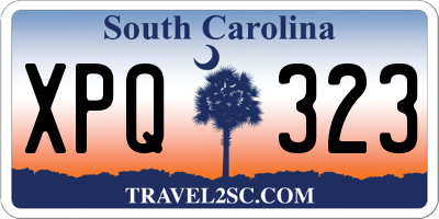 SC license plate XPQ323