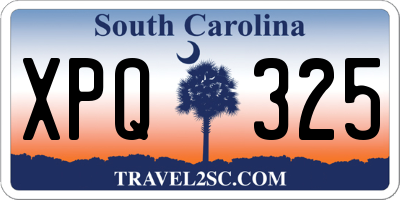 SC license plate XPQ325