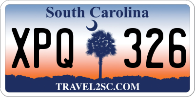 SC license plate XPQ326