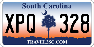 SC license plate XPQ328