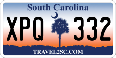 SC license plate XPQ332