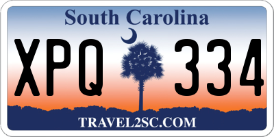 SC license plate XPQ334