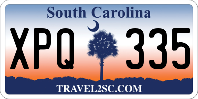 SC license plate XPQ335