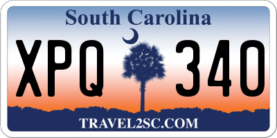 SC license plate XPQ340