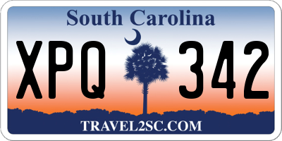 SC license plate XPQ342