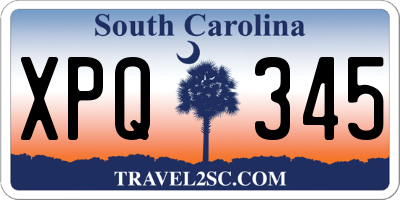 SC license plate XPQ345
