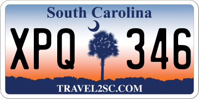 SC license plate XPQ346