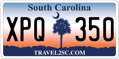 SC license plate XPQ350