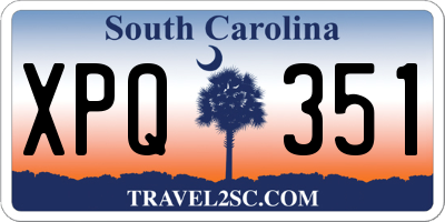 SC license plate XPQ351