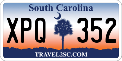 SC license plate XPQ352