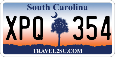 SC license plate XPQ354