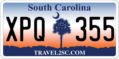 SC license plate XPQ355