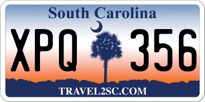 SC license plate XPQ356