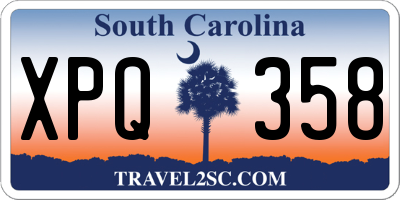SC license plate XPQ358