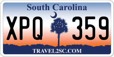 SC license plate XPQ359