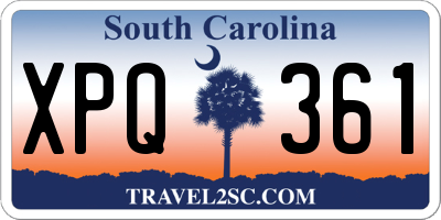 SC license plate XPQ361