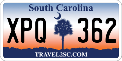SC license plate XPQ362