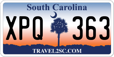 SC license plate XPQ363