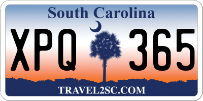 SC license plate XPQ365