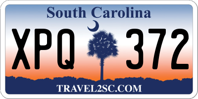 SC license plate XPQ372