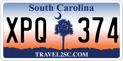 SC license plate XPQ374