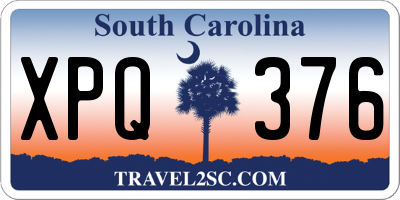 SC license plate XPQ376