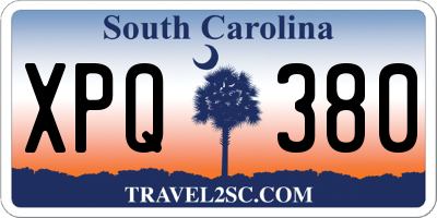 SC license plate XPQ380