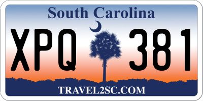 SC license plate XPQ381