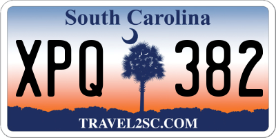 SC license plate XPQ382