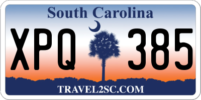 SC license plate XPQ385