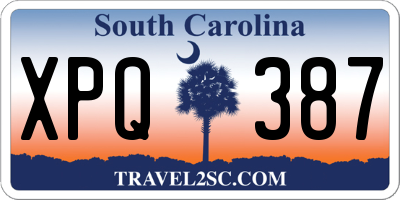 SC license plate XPQ387