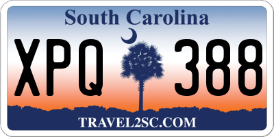 SC license plate XPQ388