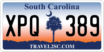 SC license plate XPQ389