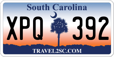 SC license plate XPQ392
