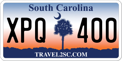 SC license plate XPQ400
